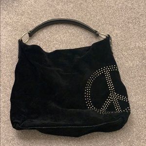 Lucky brand suede hobo bag